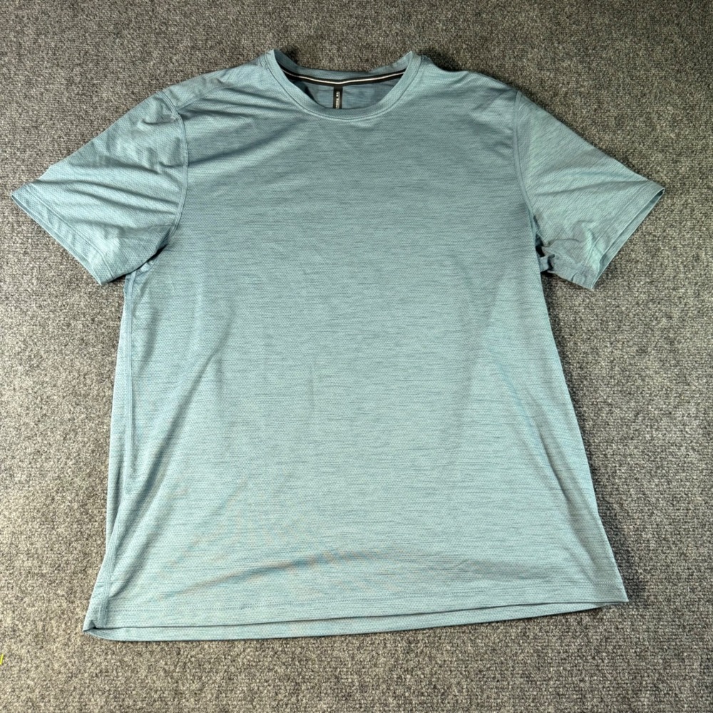 Ten Thousand Mens Distance Shirt Light Blue Heathered Mesh Training Tee Large